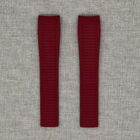 Tempomat FKM Vulcanized Bordeaux Rubber Strap for Patek Aquanaut 5167 Patek 5164